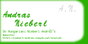 andras nieberl business card